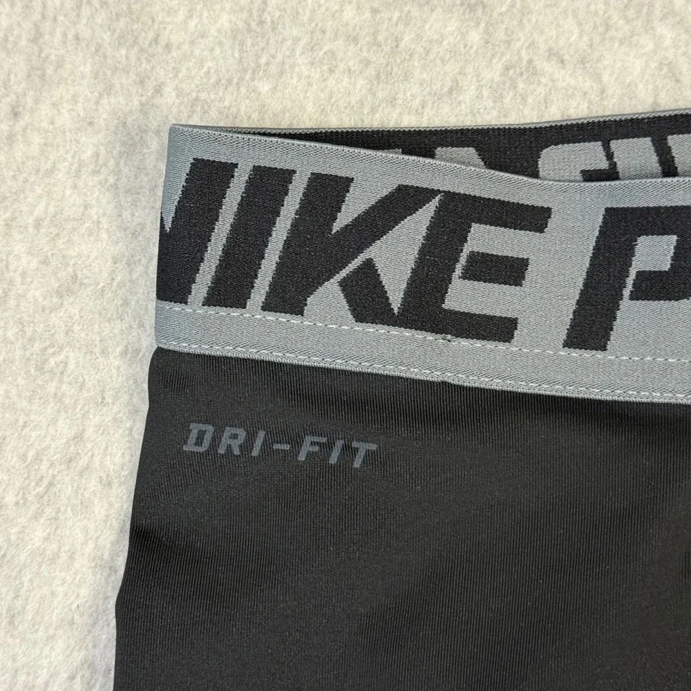 Nike Pro Combat Dri-FIT Mens Black Compression Tights 3/4 Leggings Large